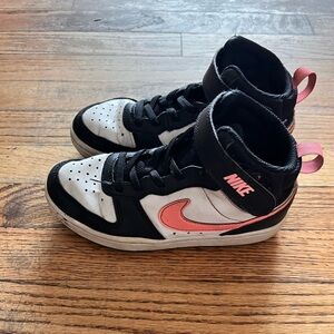 Nike Kids High-Top Sneakers - Black and Pink Sz 13
